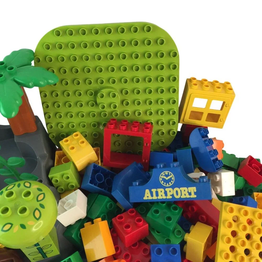 Lego Duplo Building‎ Blocks Lot 250 Pcs Base Plate Mountain Tree Vine Window